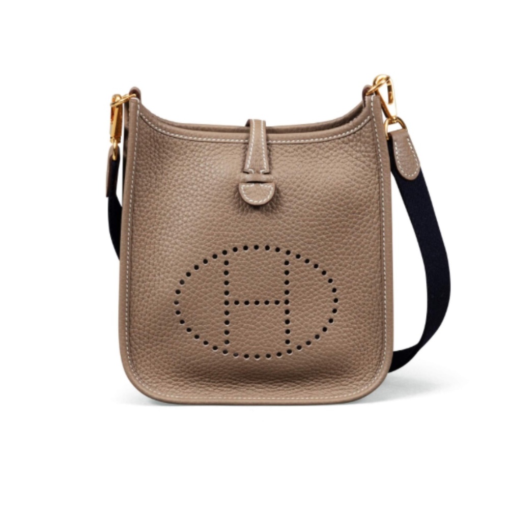 HERMES 2023 Evelyne Amazone Bag Mini TPM 16 Etoupe NIB Gold SOLD OUT